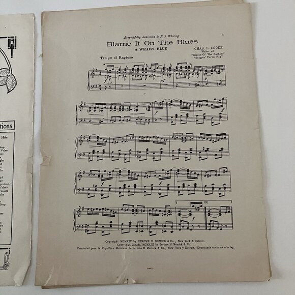 1910s Vintage Sheet Music Irish Songs Ragtime I'm A Long Way from Tipperary - Picture 13 of 16